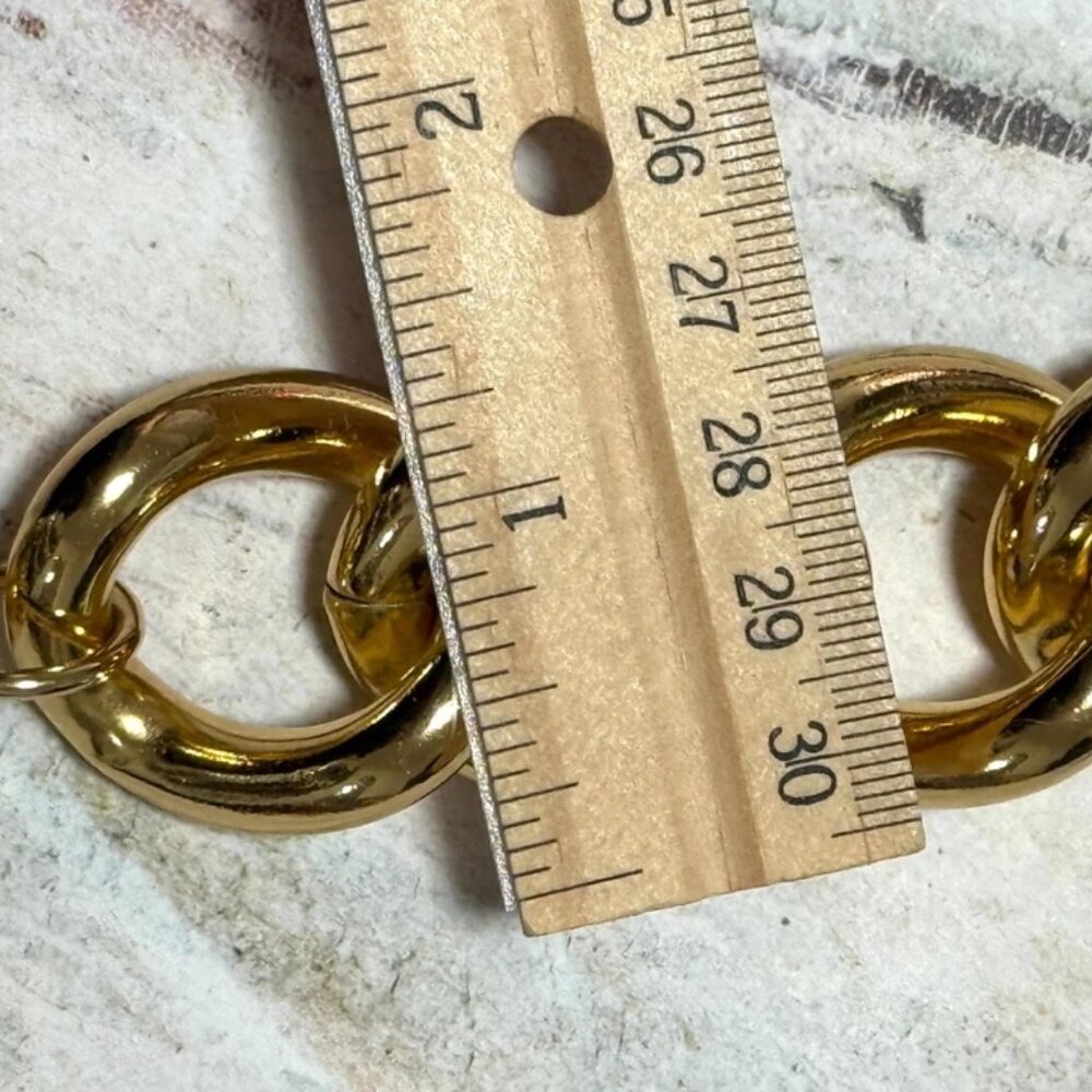 Diego Massimo Wide Gold Chain Bracelet - Picture 5 of 11